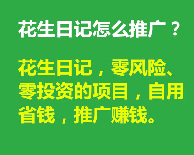 花生日记怎么推广？花生日记推广教程