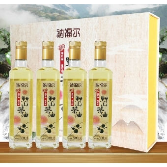 纳福尔野山茶油植物油 经典特制礼盒装500ML*4