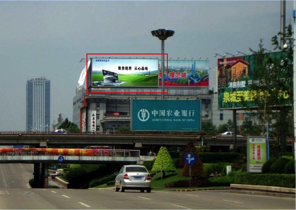 山东省济南市交通路网媒体八一立交桥旁LED编号：JZCM-SD-002
