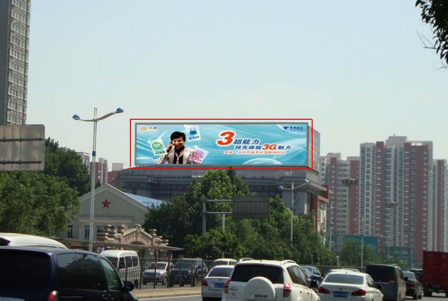 山东省济南市交通路网媒体八一立交桥旁LED编号：JZCM-SD-003