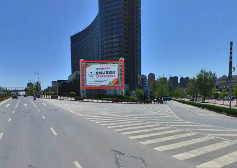 大连金马路与黄海西路交会处 LED屏 编号：JZCM-LN-013