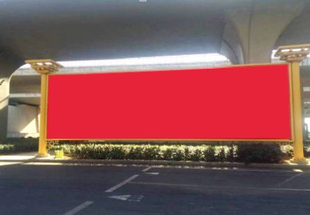 江苏南京市火车媒体南京南站到达P3停车场提示架顶看板编号：W1101、W1102