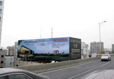 上海市交通路网媒体共和新路高架近江场西路楼顶大牌编号：YSW-SH-SQ-0076A/B/C