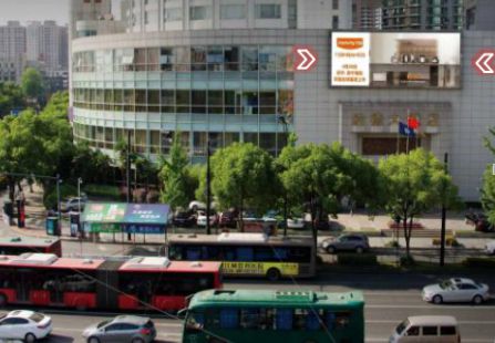 浙江杭州市写字楼媒体环城北路纳德大酒店LED编号：FHDS-HZ-003