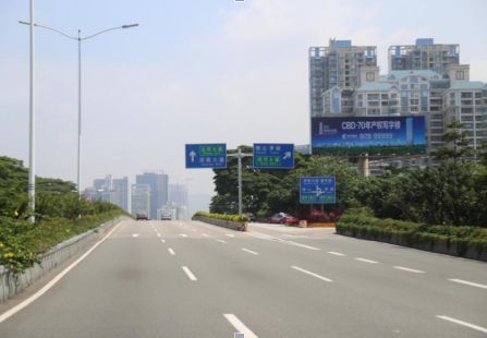 广东深圳市交通路网媒体滨河大道-新洲立交东南侧立柱编号：DOV-SZ-008
