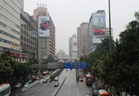 广东广州市商场媒体环市东路（亚洲国际大酒店旁）财厅楼体大牌编号：DOV-SZ-028