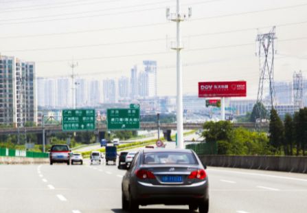 广深沿江高速北行沙田互通K33+750 单立柱 编号：DOV-SZ-063