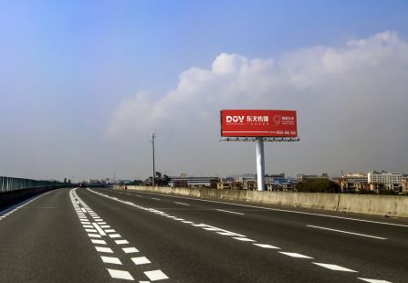 广深沿江高速北行虎门港互通K38+880 单立柱 编号：DOV-SZ-064