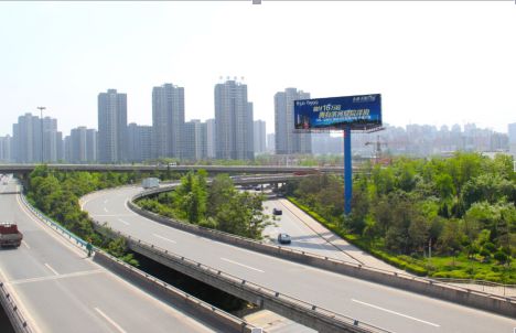 陕西省西安市交通路网媒体东三环与长乐路立交区（半坡立交）立柱 编号：YTCM-003