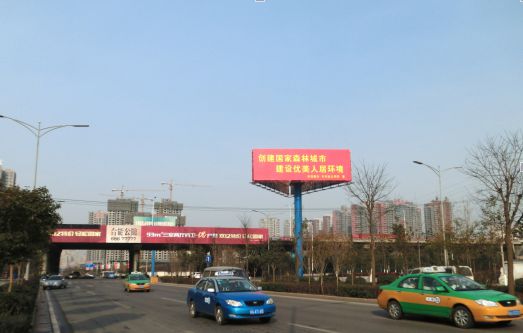 陕西省西安市交通路网媒体南三环/南绕城与电子正街十字东南角立柱 编号：YTCM-005