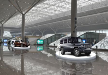 郑州东站 一层出站层西端南北通道交叉口马蹄柱东侧 展台  编号：DHQMT-ZZD-022