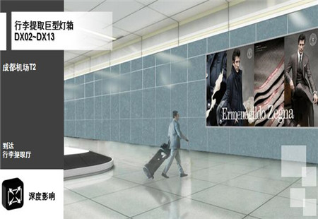 四川省成都市成都机场T2到达行李提取厅灯箱 编号：DG-CD-006