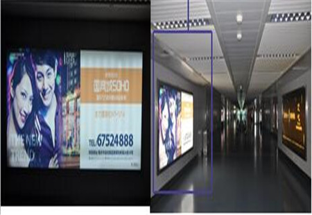 重庆市机场媒体重庆江北国际机场航站楼到达层C指廊东头立柱（二层）灯箱编号：AM-CQ-022