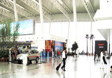 武汉天河国际机场 T2航站楼出发大厅两侧 展示位 编号：LQ-WH-002  