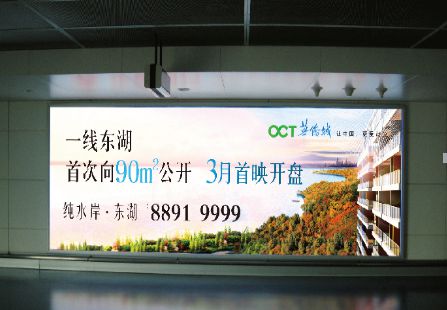 武汉天河国际机场 T2航站楼国内到达通廊 灯箱 编号：LQ-WH-D039、LQ-WH-D090 
