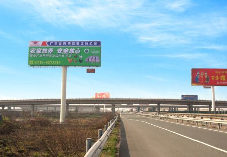 沪渝高速汉宜段9号 . 随岳互通 单立柱 编号：LQ-HY-009