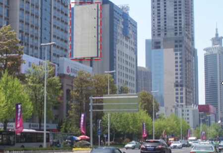 山东青岛市写字楼媒体香港中路山孚大酒店东侧楼体大牌编号:LHLT-QD-004