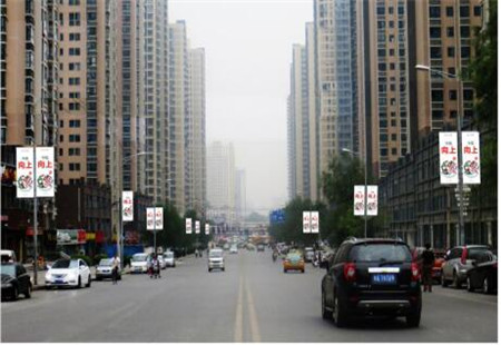 陕西省西安市交通路网媒体太和路-太元路道旗编号：市区 008