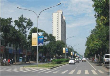 陕西省西安市交通路网媒体团结西路道旗编号：市区 009