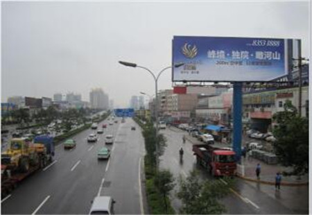 陕西西安市交通路网媒体户外广告 北二环大明宫十字交汇处东北边第一个单立柱立柱编号：HSZY-XA-025