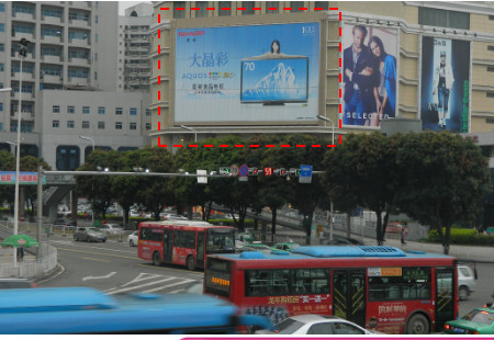 福建福州市交通路网媒体 五一路与古田路交汇处正大广场墙体 三面翻 编号：SWCM-FZ-009