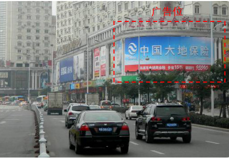 福建福州市交通路网媒体 中亭街OPPO手机专营店楼顶 大牌 编号：SWCM-FZ-014
