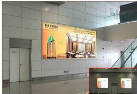 郑州 新郑国际机场国内东、西到达电梯口下方侧墙灯箱 编号：YSW-ZZ-044