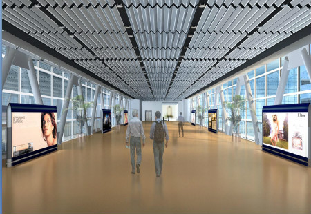 陕西西安市机场媒体咸阳国际机场 T3航站楼到达通廊灯箱 XBCM-XA-036