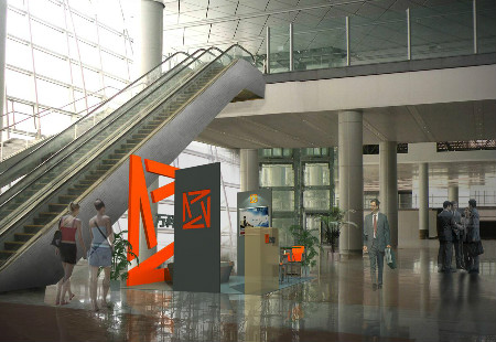 陕西西安市机场媒体咸阳国际机场 T3航站楼出发指廊商务展架 XBCM-XA-015