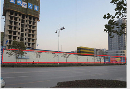 河北邯郸市交通路网媒体 中华路与丰收路交叉口东南角 三面翻 编号：BEMT-HD-059