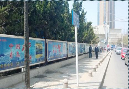 山东青岛市交通路网媒体闽江路灯箱编号：QYQ-QD-002