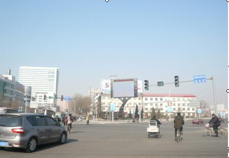 河北衡水市 交通路网媒体衡水市胜利路红旗大街五岔口 LED显示屏   编号：JSGG-HS-001