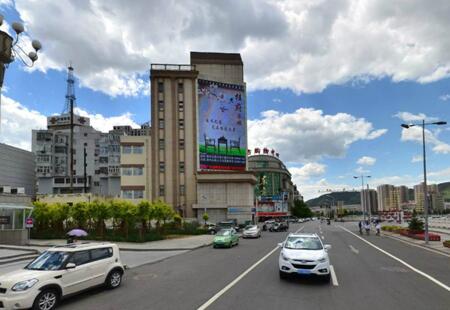 河北张家口市 商场媒体 桥东区新华书店楼体 LED显示屏   编号：JSGG-ZJK-010