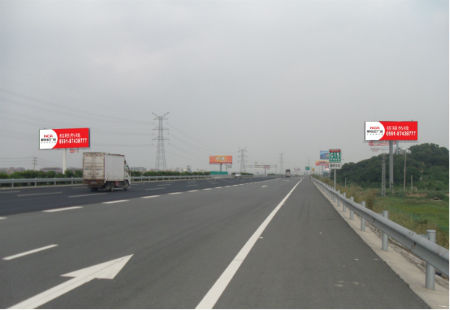 福建福州市  高速媒体  福厦高速公路福清段A道，高速公路拐弯处   T型立柱(外打灯)  编号：XSJGG-FZ-003