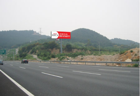 福建厦门市  高速媒体  福厦高速厦门大帽山出口A道  T型立柱(外打灯)  编号：XSJGG-XM-018