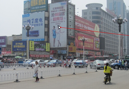 河北沧州市 商场媒体 新华东路东西走向 楼体看板 编号:JSGG-CZ-016
