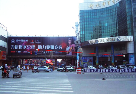 河北衡水市 交通路网媒体   衡水百货旁天桥 三面翻   编号：JSGG-HS-003