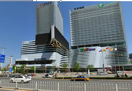 河北石家庄市 商场媒体 石家庄迎宾路裕华路与中华大街交口万象天成楼体 LED编号：JSGG-SJZ-002