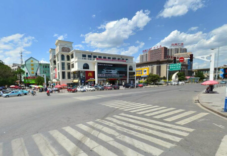 河北张家口市 商场媒体 张家口市清水河路与清河桥交口 LED显示屏     编号：JSGG-ZJK-005