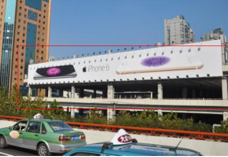 上海市交通路网媒体公交停车场楼顶西侧楼顶大牌编号：SH-GJ-1009