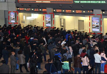 安徽合肥市高铁媒体合肥站刷屏机编号：ZXCM-HF-001