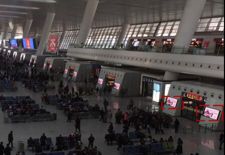 广东惠州市高铁媒体惠州南站刷屏机编号：ZXCM-HZ-003