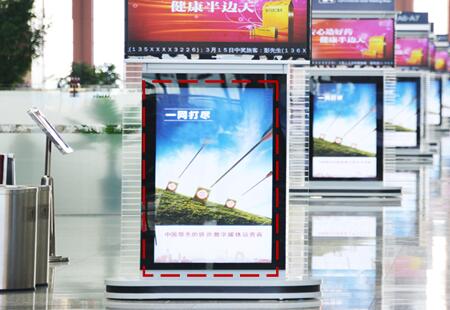 广东中山市高铁媒体中山站刷屏机编号：ZXCM-ZS-001