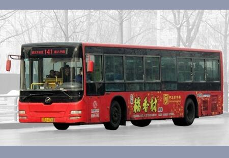 辽宁沈阳市公交媒体单层公交127、131、141、248、250、273、274、335路车身编号：DFZL-SY-002