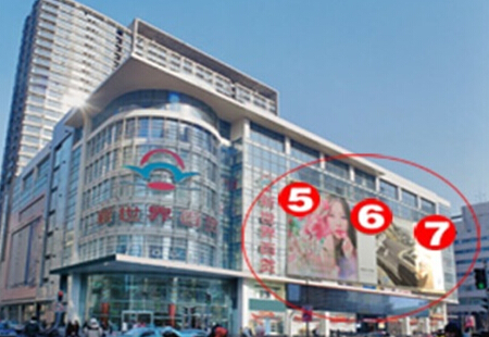 辽宁沈阳市商场媒体太原街户外中华路新世界百货 楼体大牌编号：SSWH-SY-009