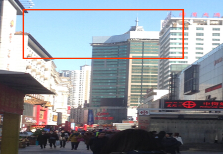 辽宁沈阳市商场媒体中街步行街楼顶大牌编号：SSWH-SY-024