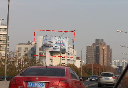 江苏南京市写字楼媒体虎踞北路高架墙体楼顶大牌编号：FRZ-NJ-003