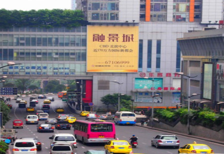重庆商场媒体重庆江北观音桥红鼎国际下穿通道（观音桥环道）三面翻编号：MGCM-CQ-009