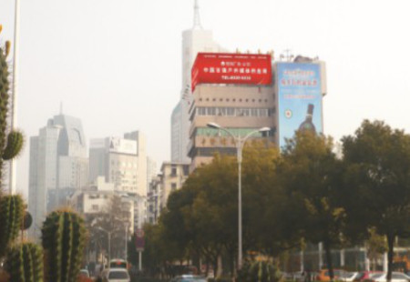 浙江温州市写字楼媒体公园路中山大楼楼体大牌编号：GLCM-WZ-002