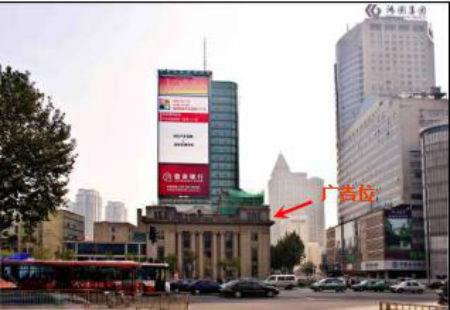 江苏南京市写字楼媒体新街口广场-天时大厦西立面LED编号：GLCM-NJ-003
